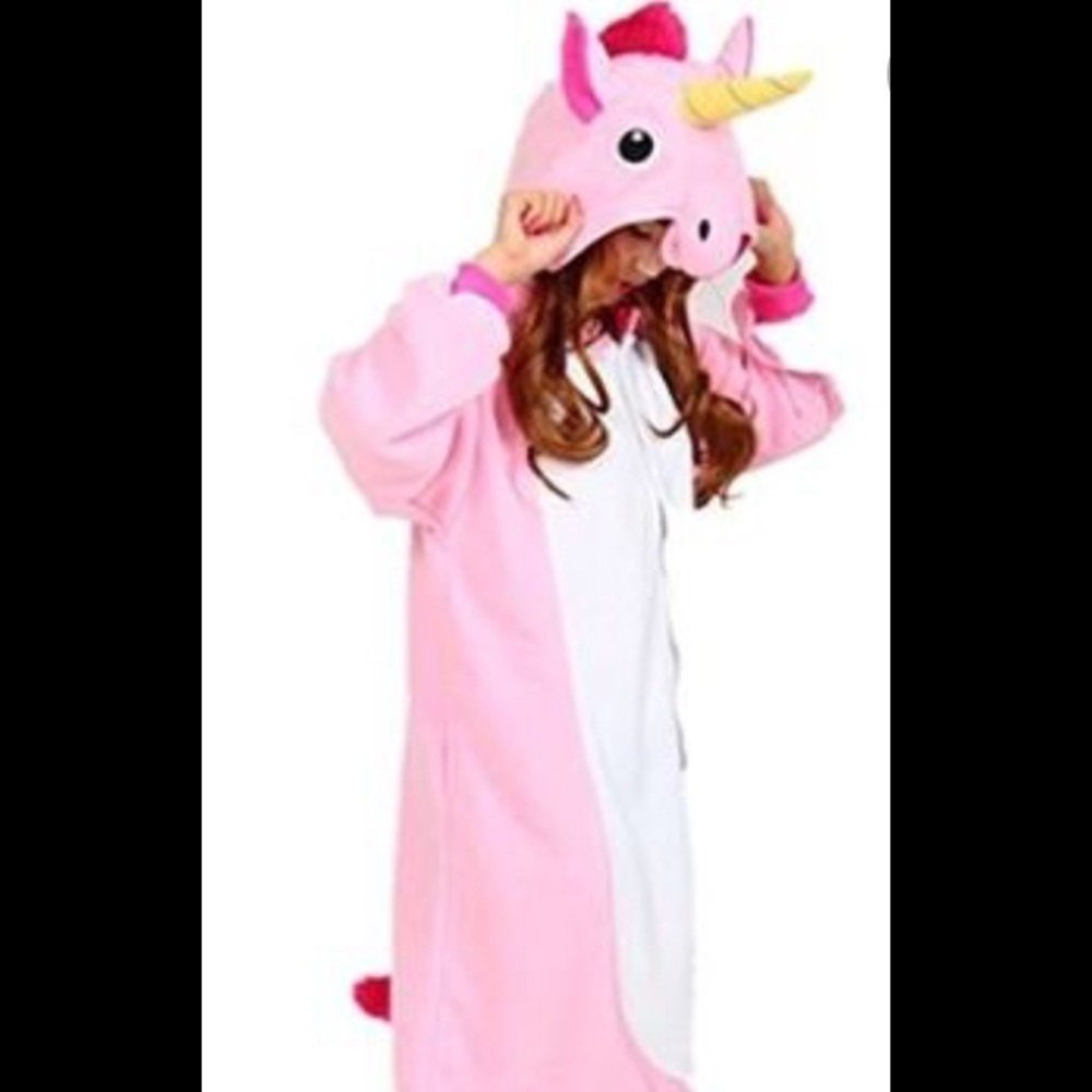 Emally Fashion Pink Unicorn Onesie